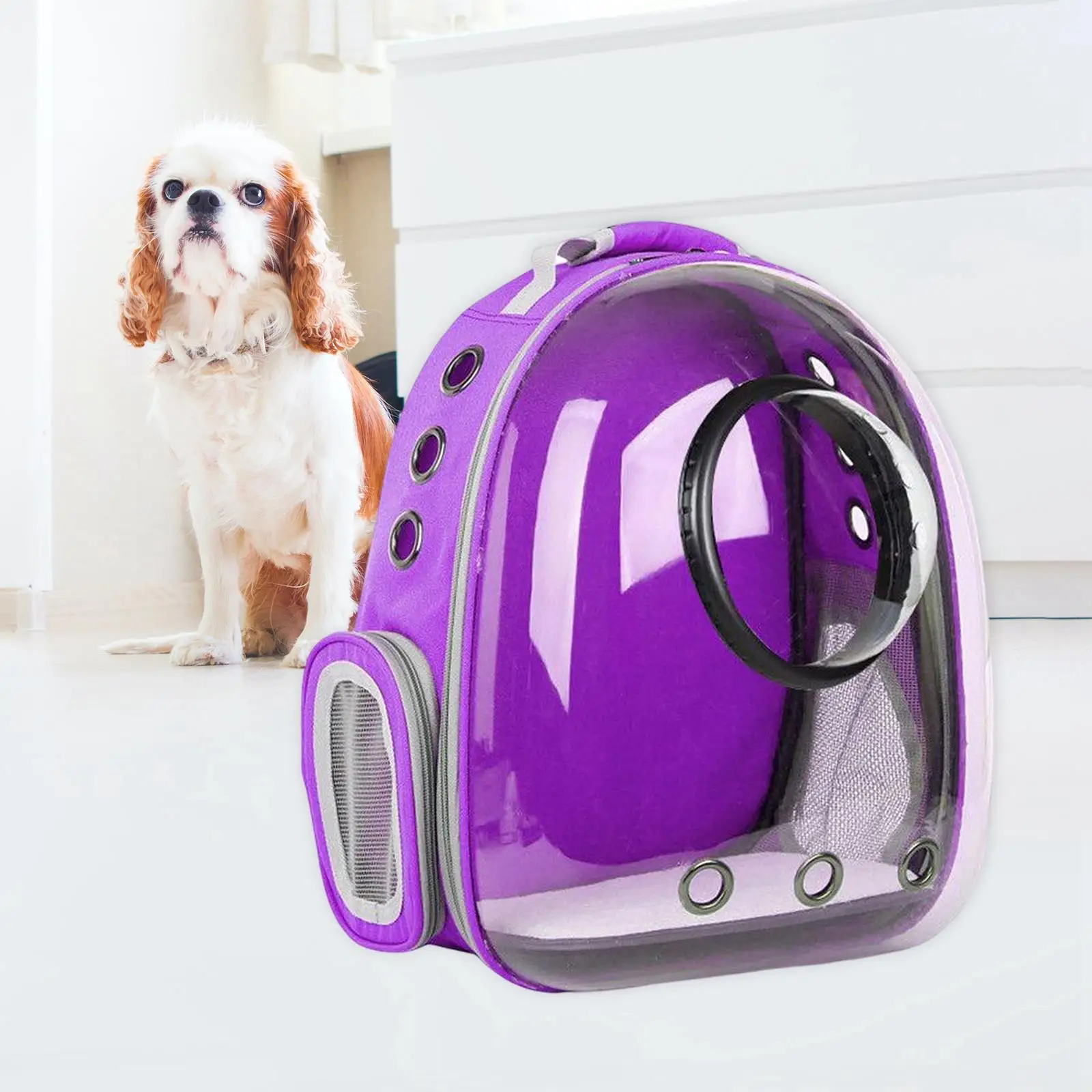 Pet Backpack Handbag Heat Proof Space Capsule Dog Cat Carrier Bag Carrying Travel Bag for Traveling Outdoor Use Hiking Walking