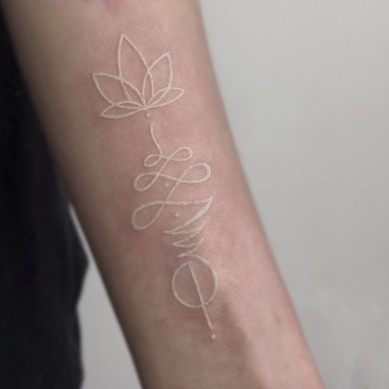 Best of Waterproof Temporary Tattoo Sticker New Craft White Line Flower Symbol Tattoo Flash Tattoo Arm Female Male Reviews & Tips