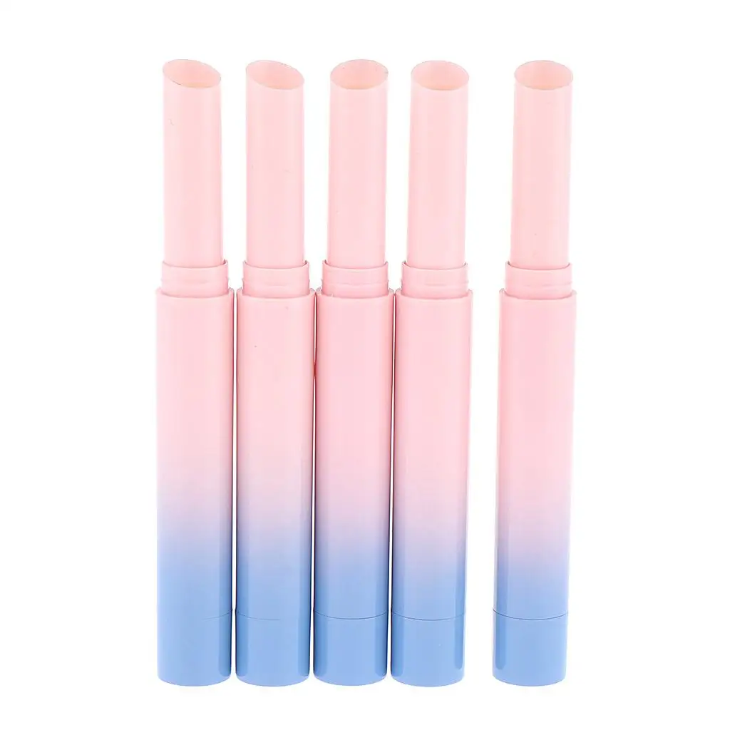 5-Pack Lip Crafting Tube Empty - Refillable Container - Pink Gradient Blue - 1.5 mL(0.05 Ounce)