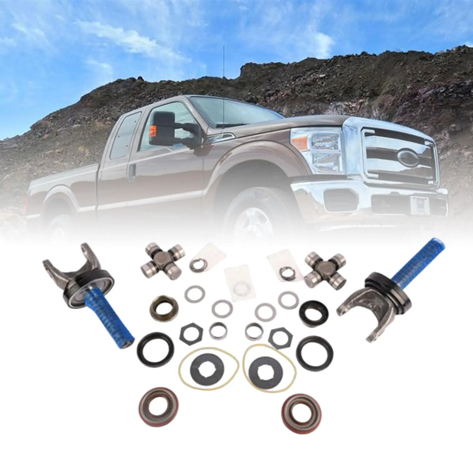 Front Axle Shaft Seal and Bearing Kit 700238-1x 41784-2 50381 for Ford Super Duty F250 F350 1998-2004 Accessory Durable