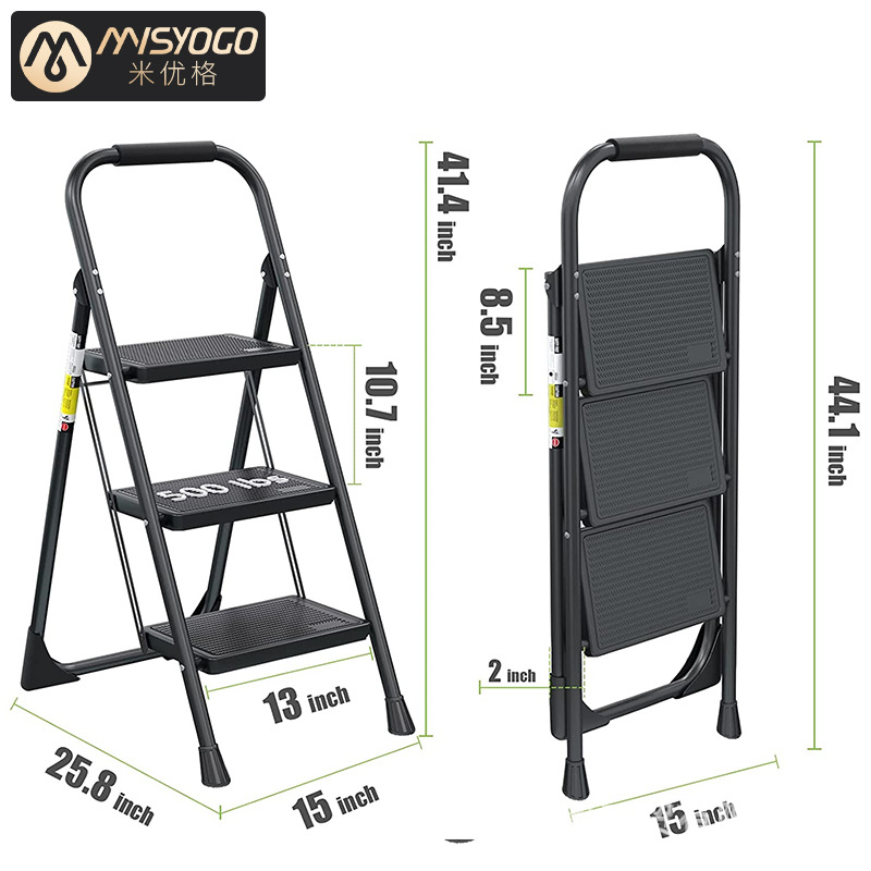 Title 6, Home Thickened Ladder Chair Expansion Folding S...