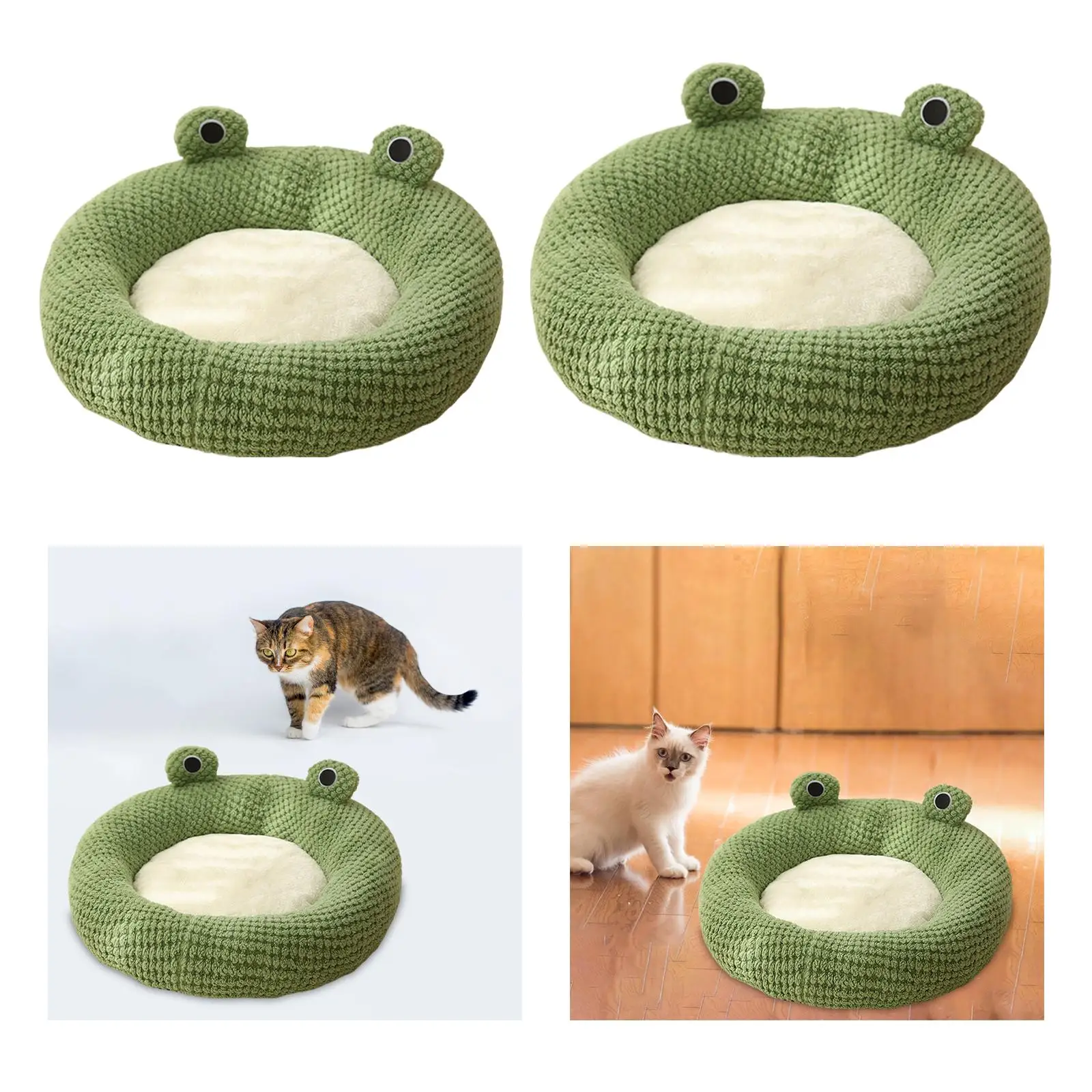Cat Bed for Cats or Small Dogs Comfortable Calming Indoor Self Warming Cute Pet Cat Nest for Kitten Rabbit Cats Puppy
