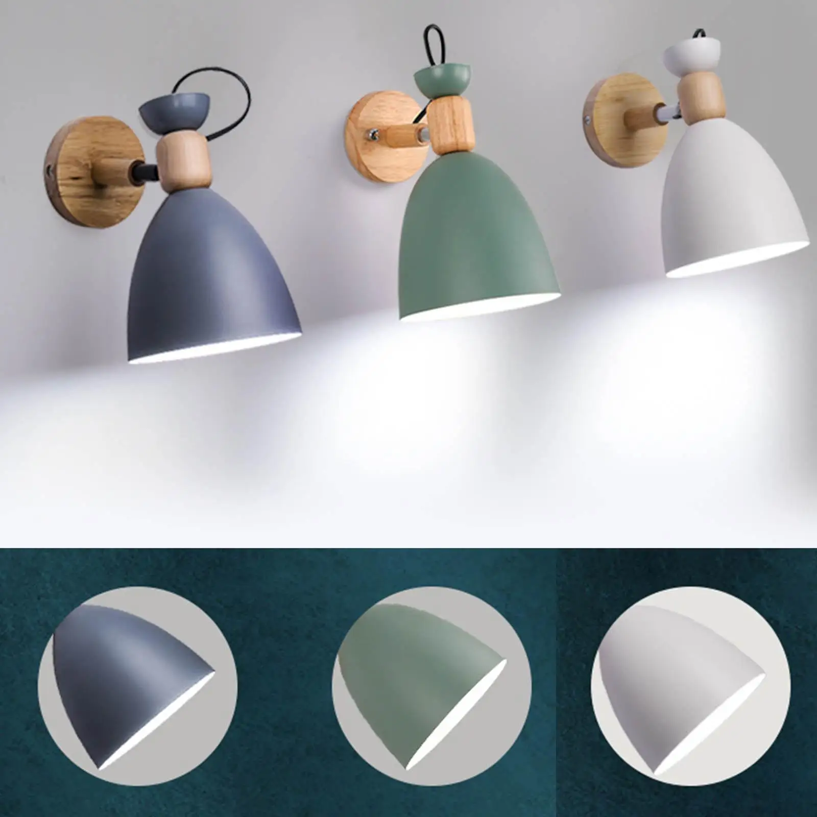 Wall Sconces Fixtures Wall Mount Lamp Industrial Nightlight Cone Shape Metal Shade Adjustable for Home Office Loft Hallway Barn
