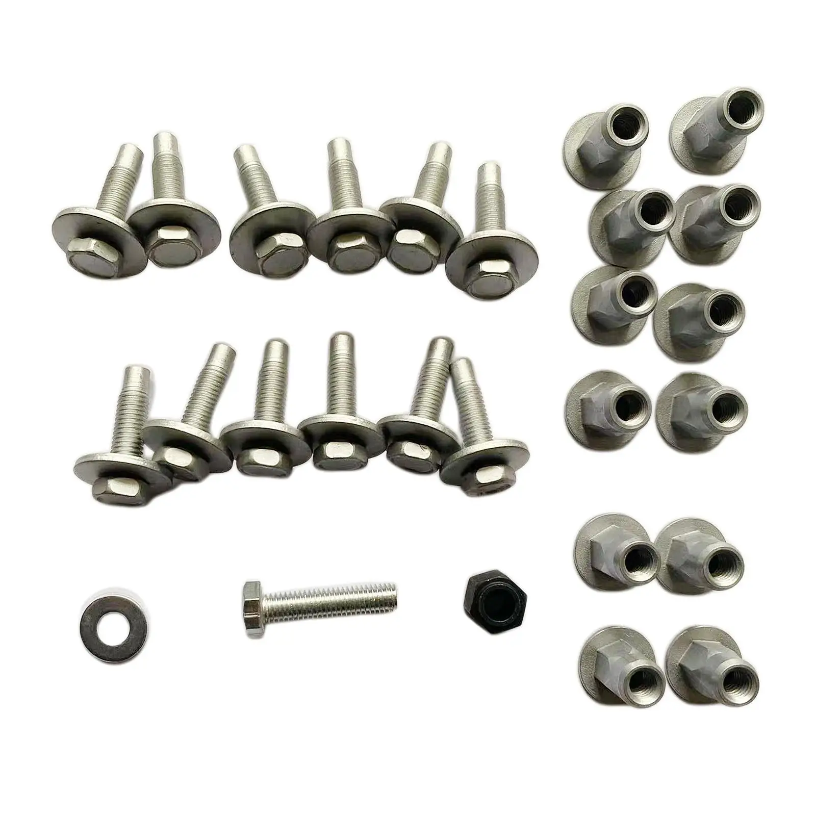 27 Pieces Car Sidestep Mounting Kit Professional Nuts Bolts Set Automotive for Dodge RAM 1500 2500 3500 Direct Replaces