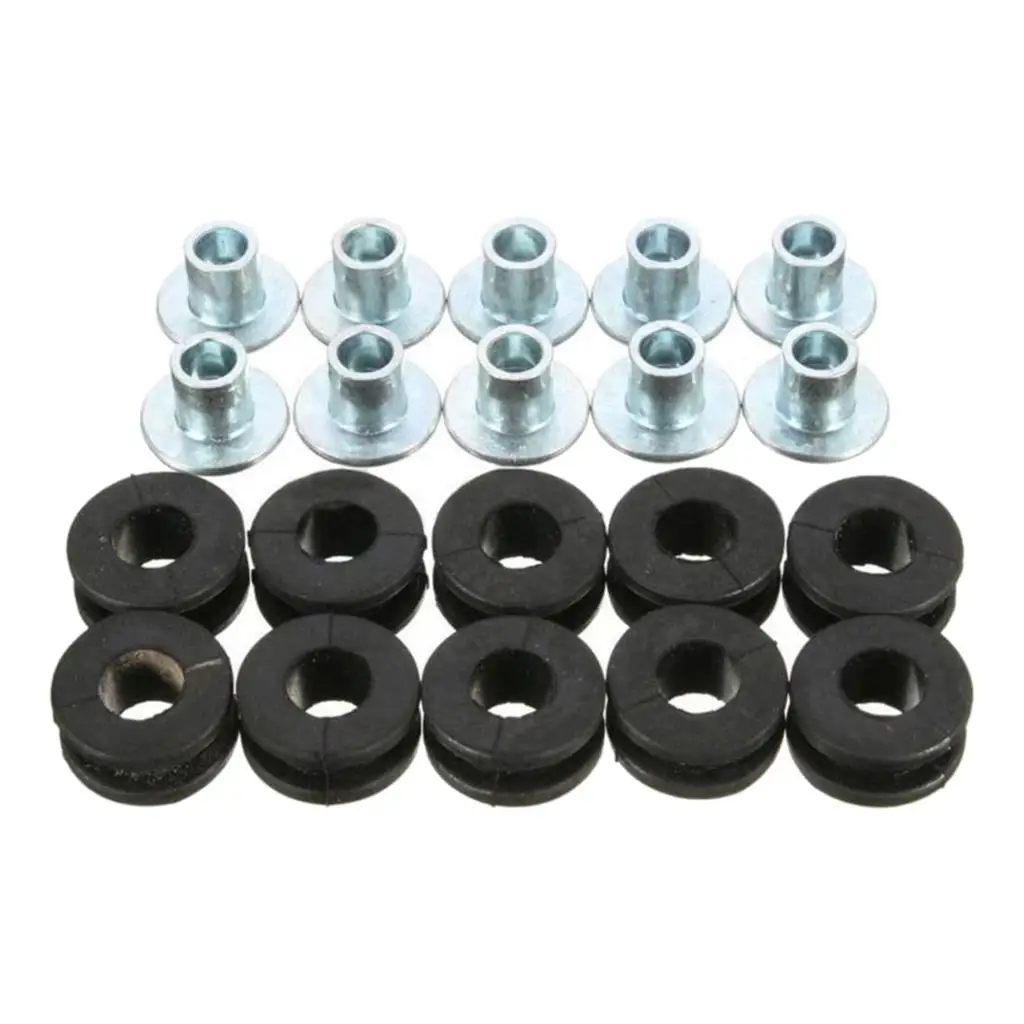 10PCS Motorcycle Fairings Rubber Grommets 6mm Replacement for CBR 954 929 600 1000 Motorbikes