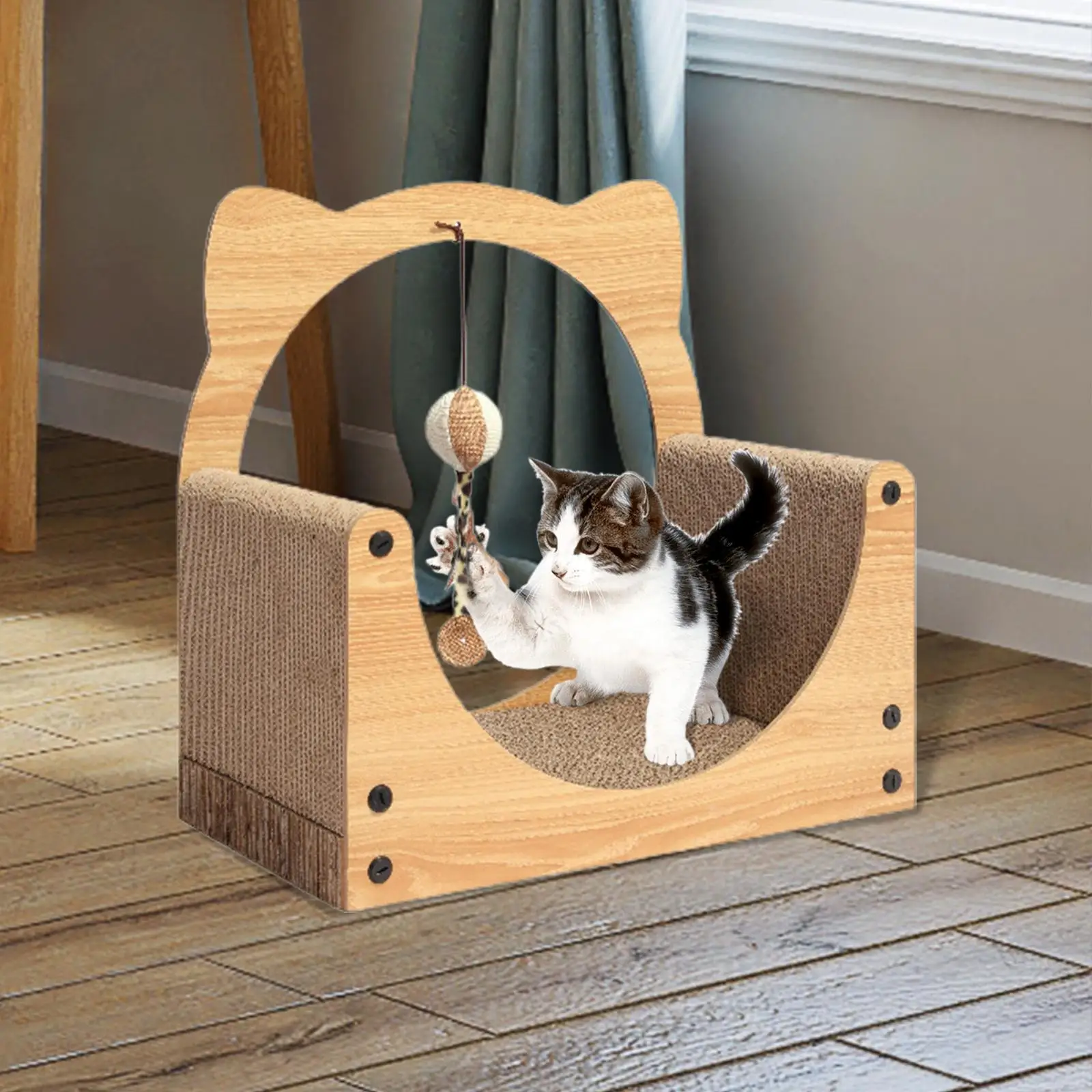 Pet Cat Scratcher Sofa Pad Scratching Board Interactive Play Toy Indoor for Kitty Corrugated Cardboard Lounge Bed Pet Supplies
