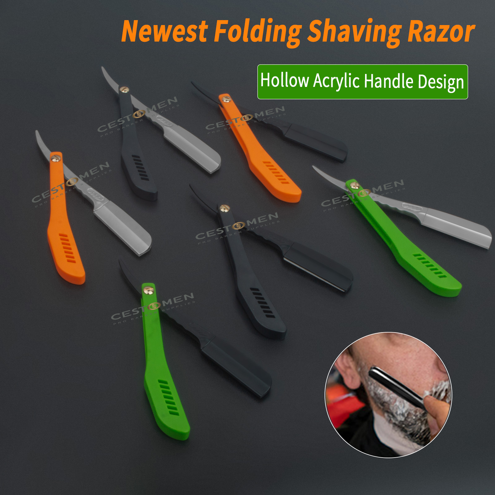 Best of NEW Type Barber Folding Shaving Razor For Men Stainless Steel Beard Shaver Tools Acrylic Hair Removal Manual Razors Knife Holder Reviews & Tips