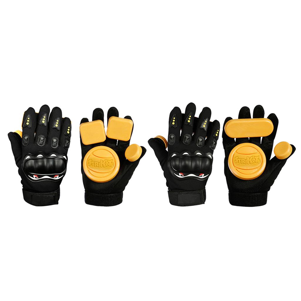 4.33inch Longboarding Gloves Downhill with  Pucks Safety Guard