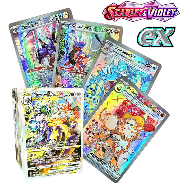  Miraidon & Koraidon - Scarlet & Violet - SVP013 - SVP014 -  Black Star Promo Pokemon Card Lot - Illustrator Holo Foil : Toys & Games