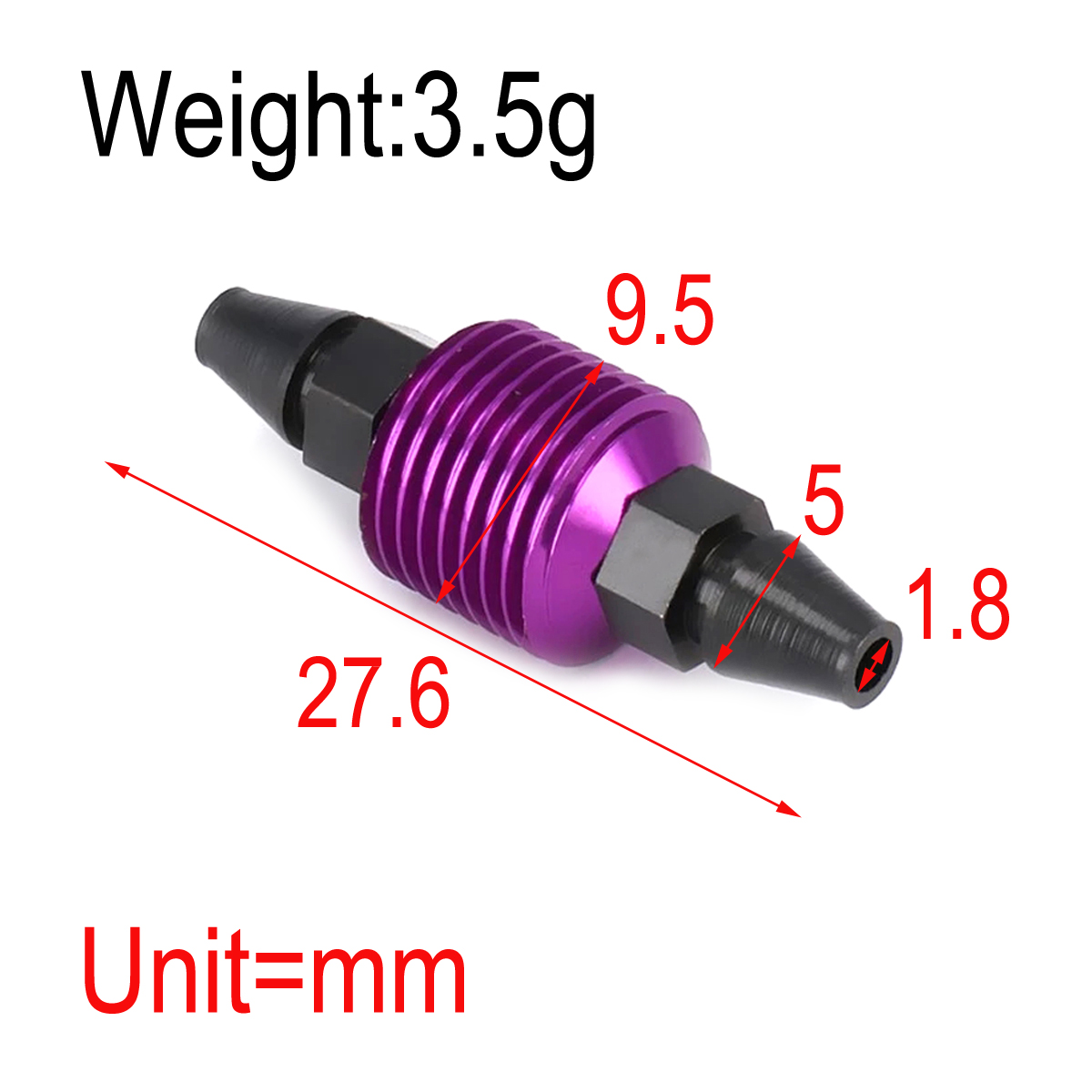 2Pcs Kraftstoff Tank Luftkühler Kraftstoff Druck Kühlung Für HPI HSP Redcat Traxxas Himoto 1/8 1/10 RC Nitro motor RC Auto – Detail 3