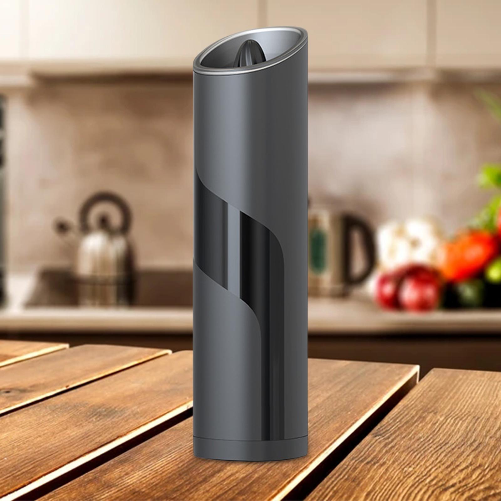 Battery Operated Salt Pepper Grinder Refillable Ceramic Grinding Adjustable Coarseness with LED Light Automatic Kitchen Gadgets