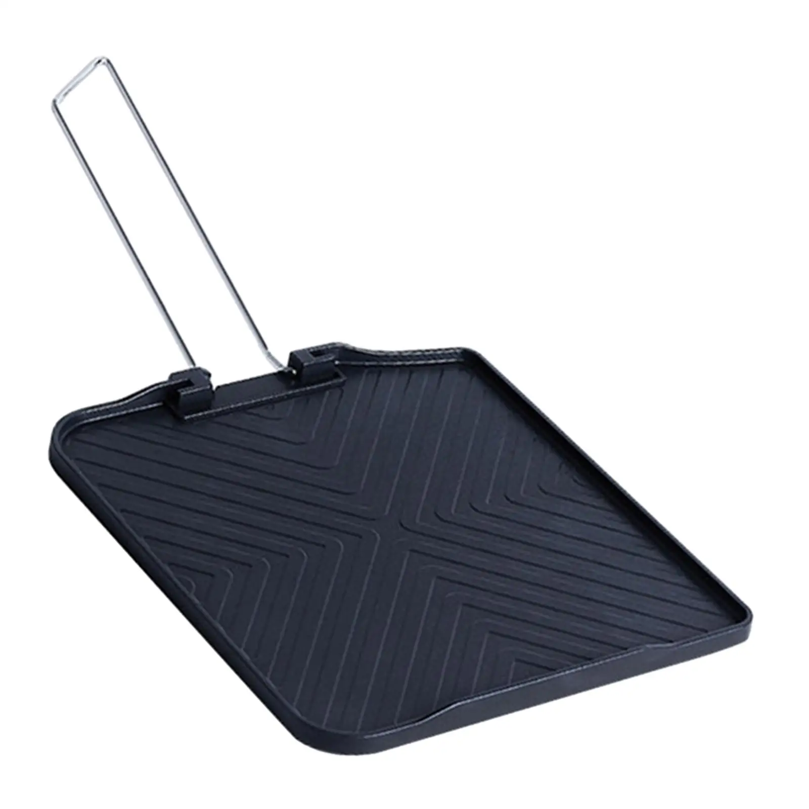 Camping Stove Grill Pans Square with Handle Nonstick Barbecue Plate Frying Pans BBQ Griddle Pans for Picnics Outdoor Barbecue
