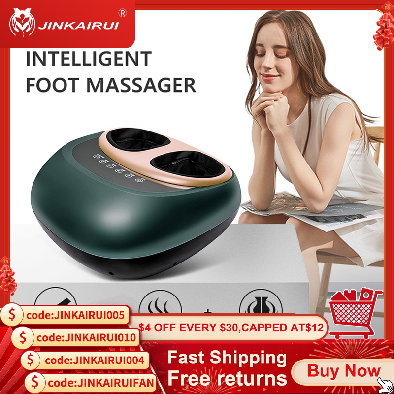 Best of Jinkairui Electric Foot Massage Machine Shiatsu Deep Knead Air Compression For Health Care Infrared Heating Therapy Anti-stress Reviews & Tips