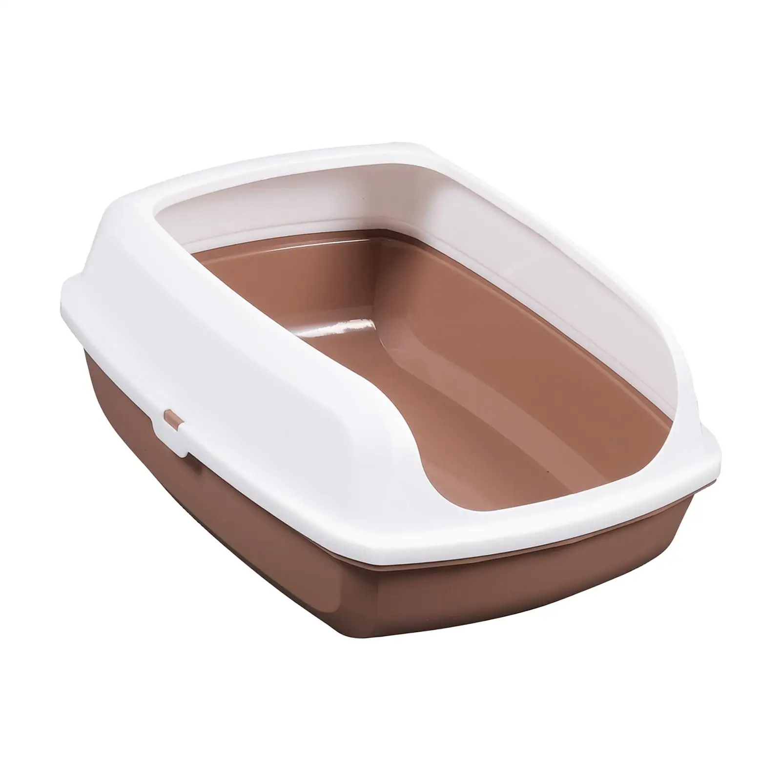 Cat Litter Box Deep Loo Semi Closed Cat Sandbox Open Top Pet Litter Tray