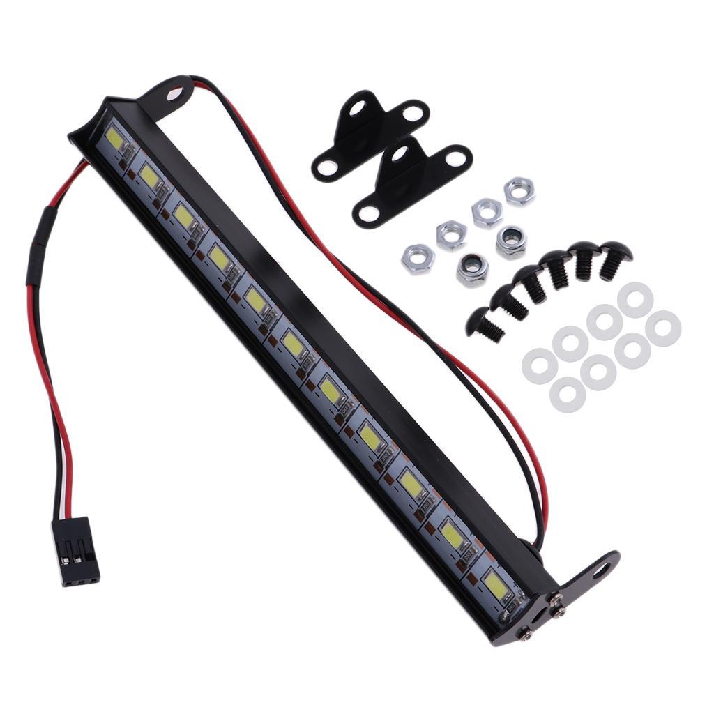 Metal Roof Lamp LED Light Bar for 1/10 RC Rock Crawler RC4WD D90 CC01 Parts