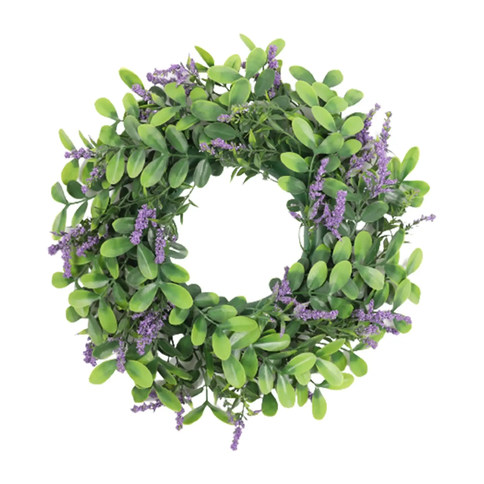 Artificial Lavender Wreath Eucalyptus Garland for Porch Frt 