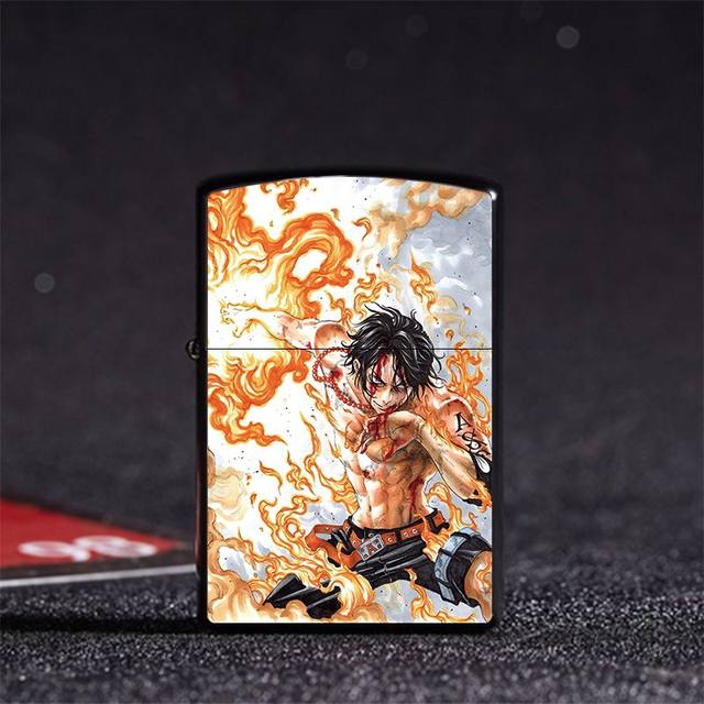 Bandai Anime Genuine One Piece Lighter Pure Copper Carved Flip Anime  Personality Creative Kerosene Lighter Cartoon Holiday Gift - AliExpress