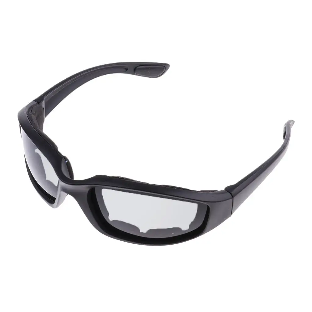 Motorbike UV400 Windproof Dustproof Riding Glasses Padded Comfortable Gray