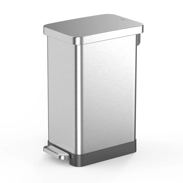 Qualiazero 13.2 buy Gallon Trash Can, Stainless Steel Step On Slim Kitchen Trash Can