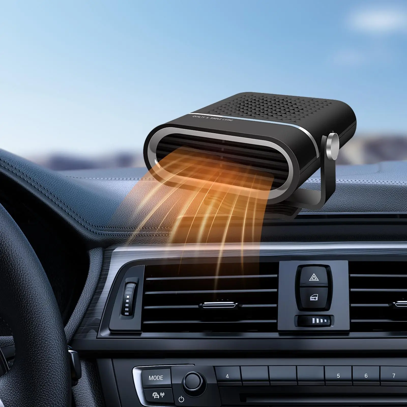Auto Heater Fast Heating Car Accessories Humanized Design 2 Modes Defroster
