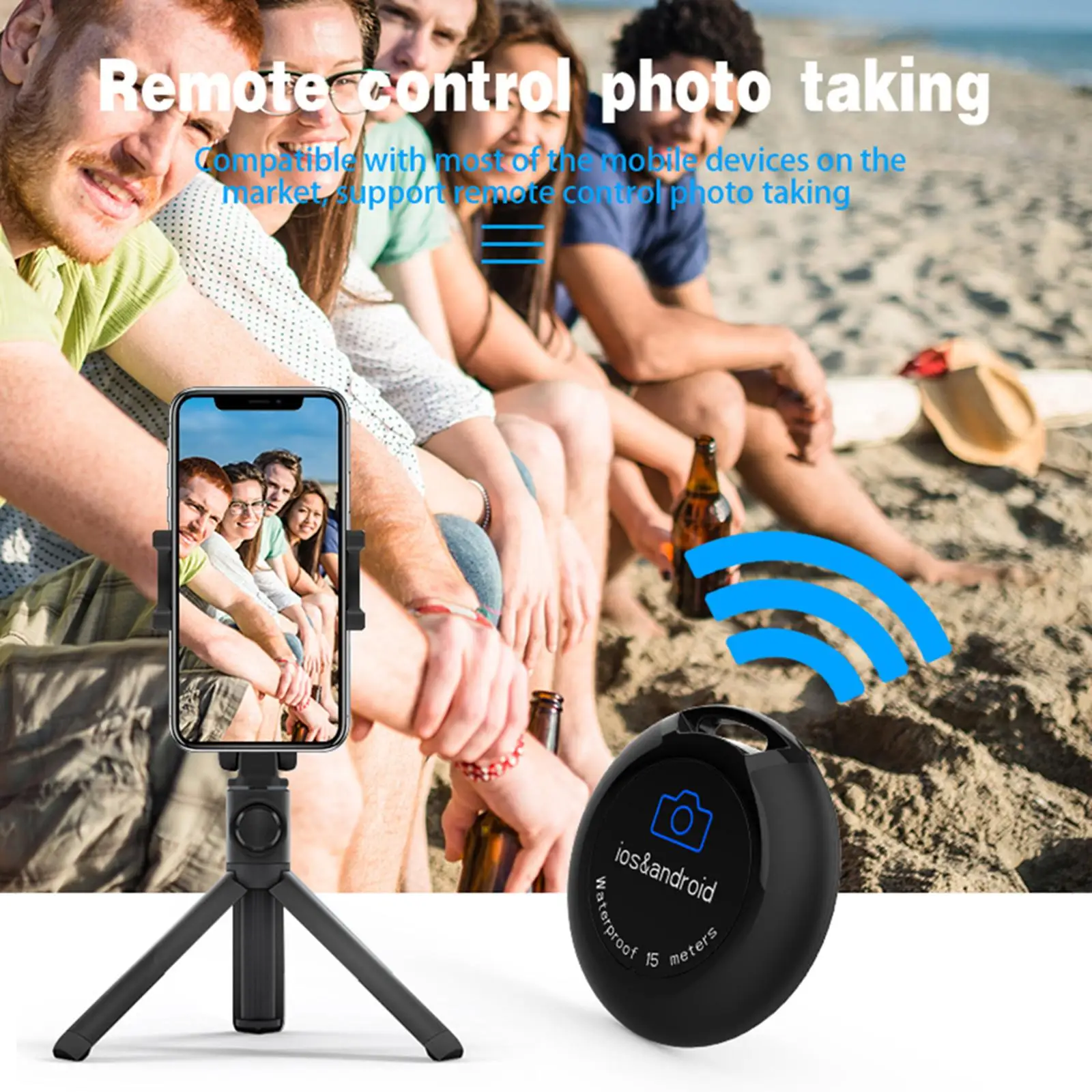 Waterproof Bluetooth Remote Control Button for Photos for Android  