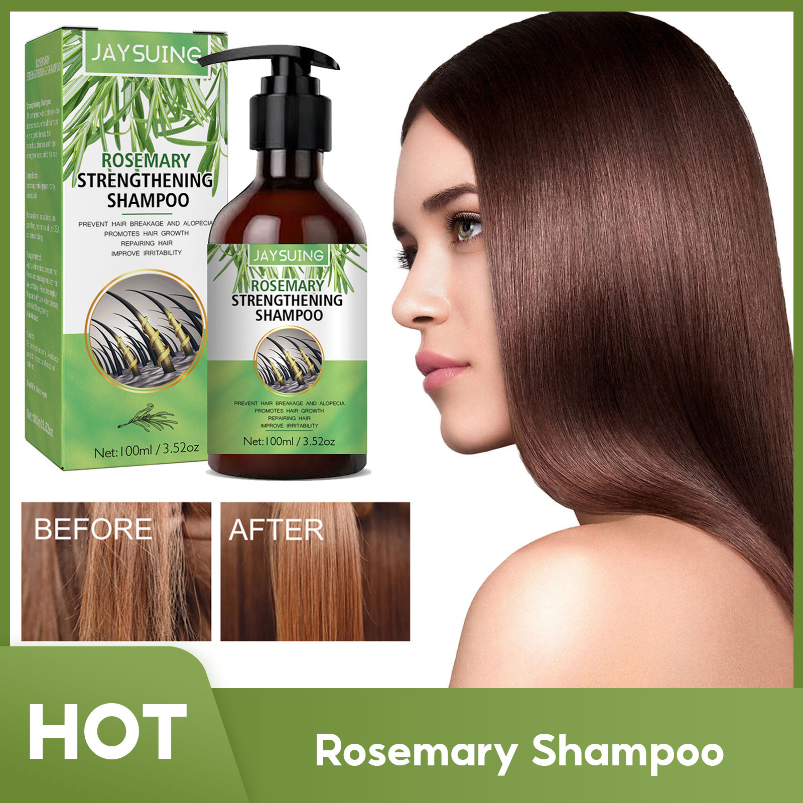 Best of 100ml Rosemary Shampoo Hair Growth Shampoo Fast Anti Hair Loss Care Damaged Oil Control Refreshing Fluffy Hair Care Supplies Reviews & Tips