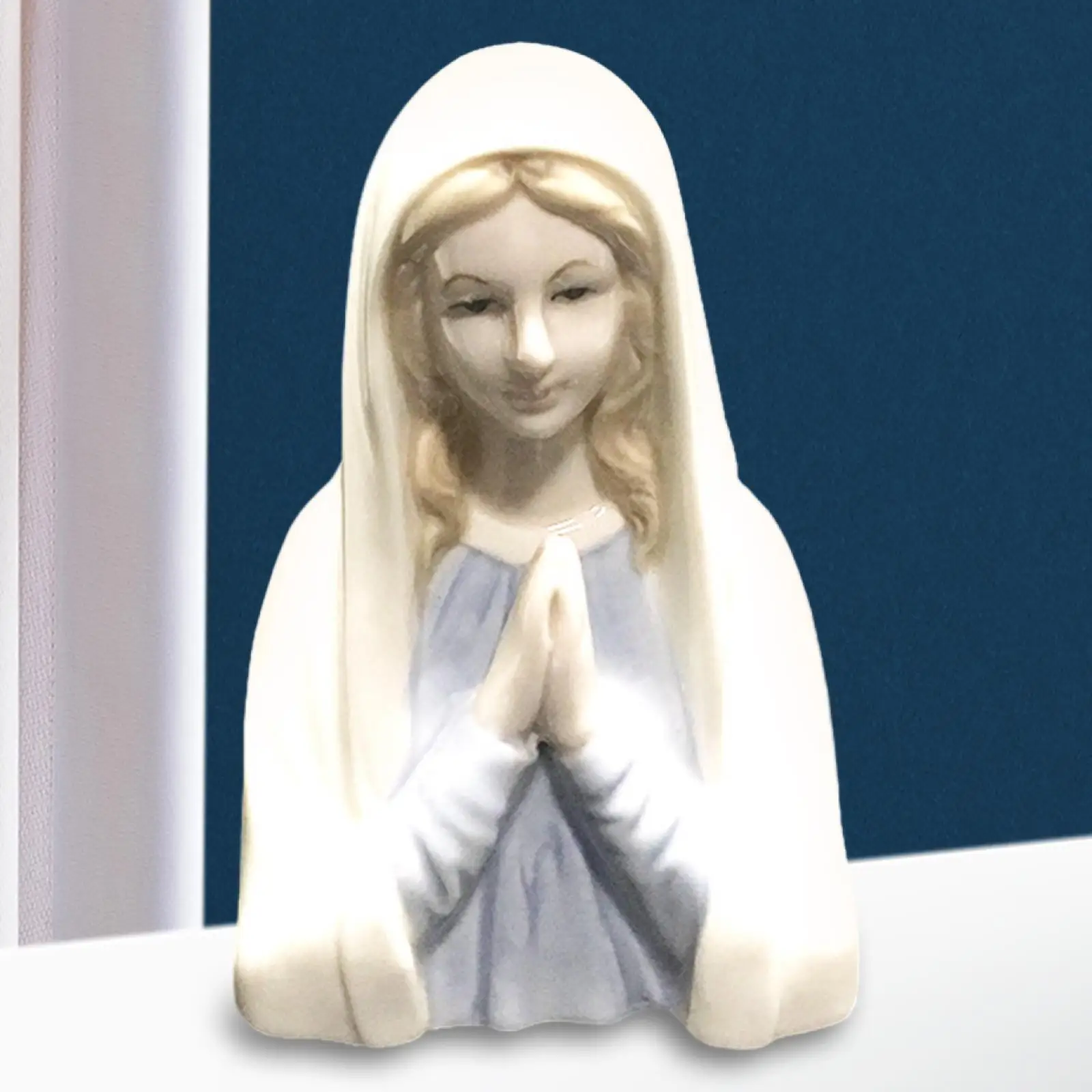 Madonna Statue Sculpture Blessed Virgin Mother Mary Statue for Tabletop Decoration