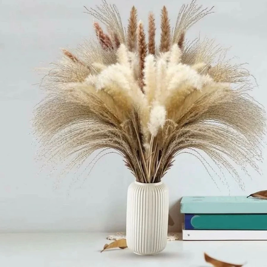 30PCS Dry Flowers for Decoration Party Real Pampas Grass Natural Dried Flowers Bulrush Rabbit Tail Grass Fall Office Home Decor