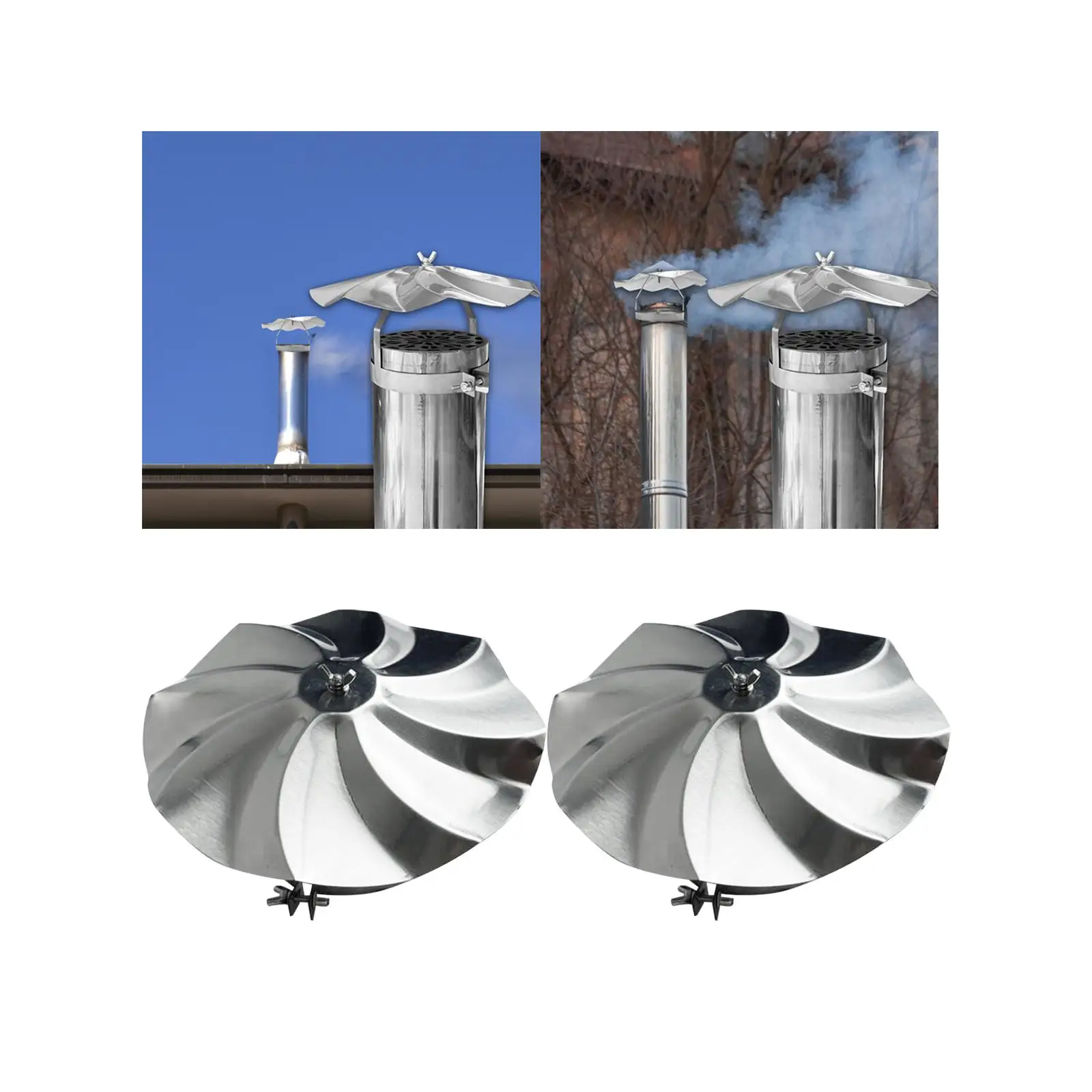 Chimney Caps Simple Install Rainproof Durable Lightweight Protective Portable Replacement Practical Chimney Covers Flue Rain Cap