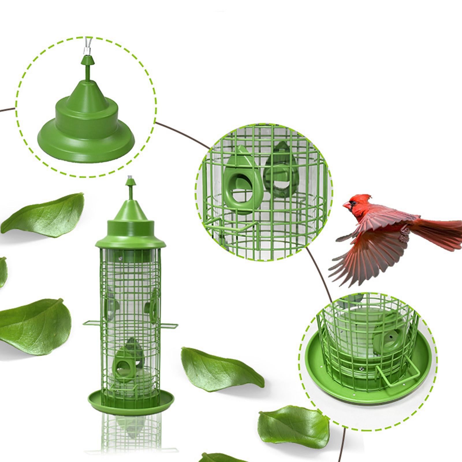Hanging Bird Feeder Birdfeeder, Feeding Bird Watching Metal Food Dispenser for Garden Yard Patio Decor Outside