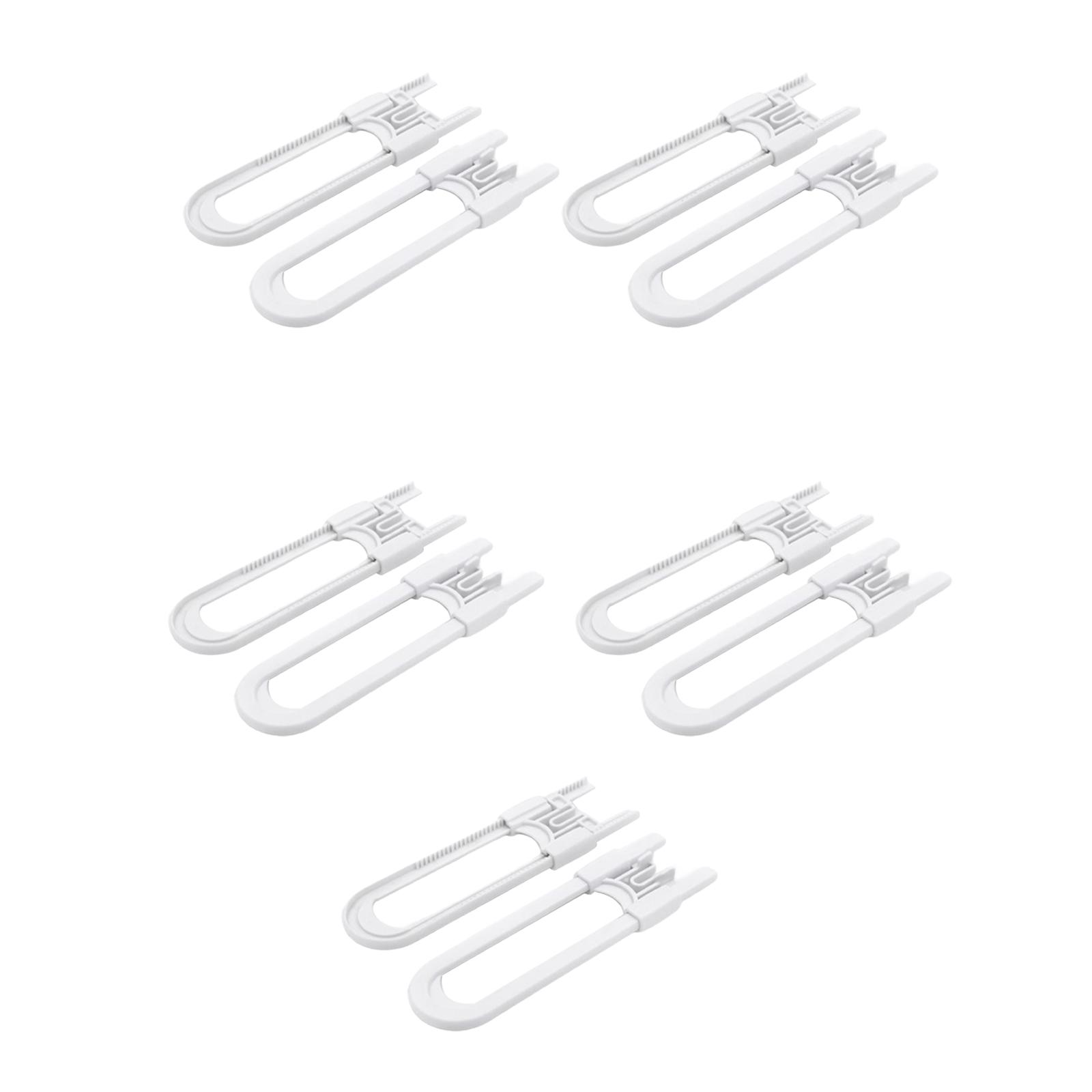 10 Pieces  Sliding Cabinet Locks for Drawers Handles Fridge Doors