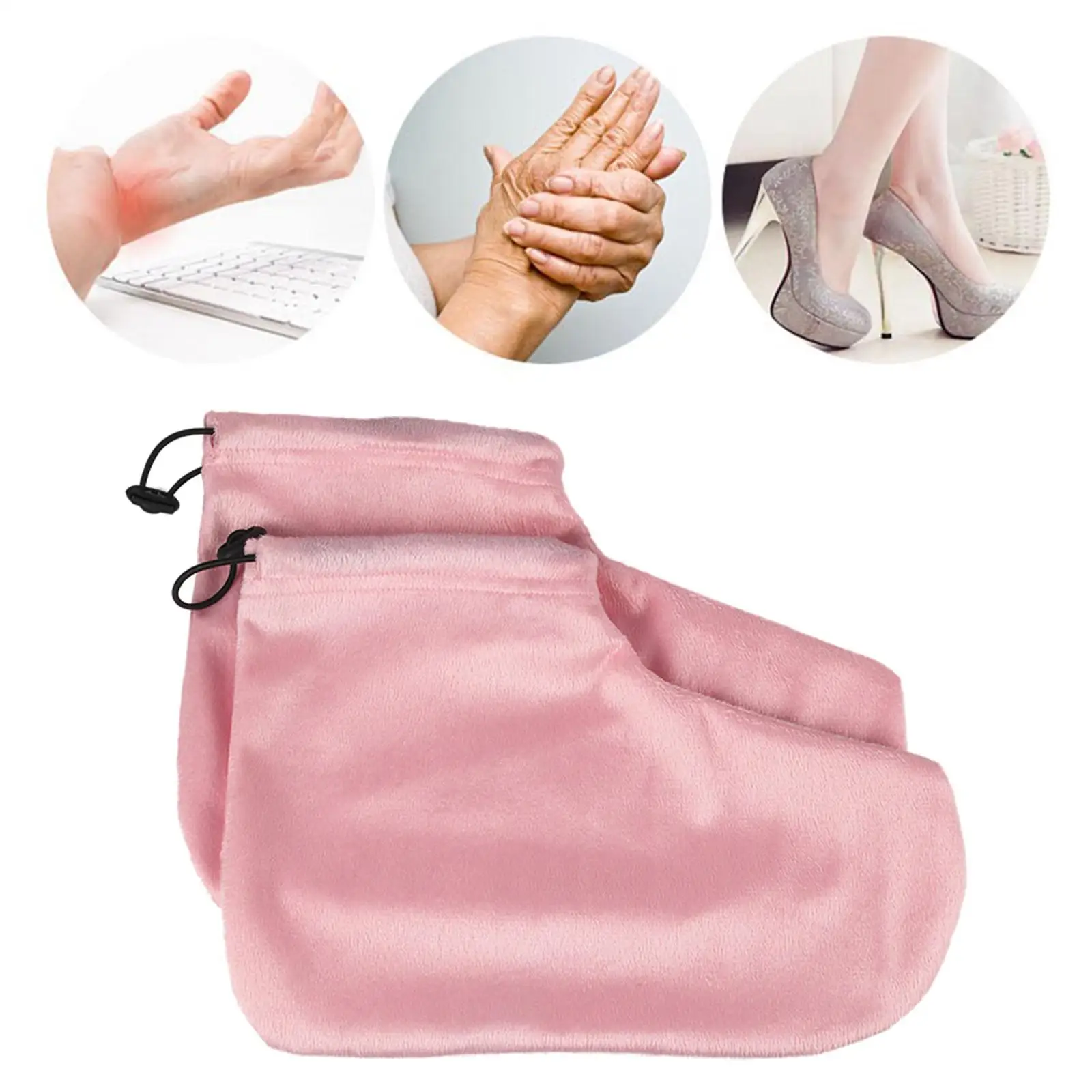 2 Pieces Paraffin Wax Mitts for Hand and Feet Moisturizing Infrared Machine Keep Warm Heat Wax Mitten Cover Bags Foot SPA Liners