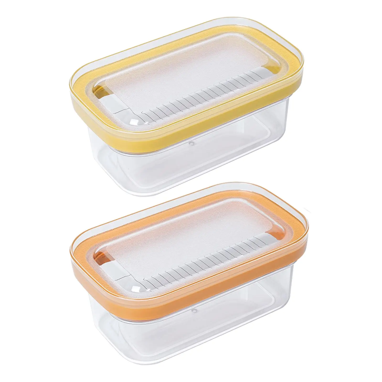 Butter Cutting Storage Box Butter Keeper with Cutter Rectangle Sealing Butter Dish for Countertop Kitchen Home Baking