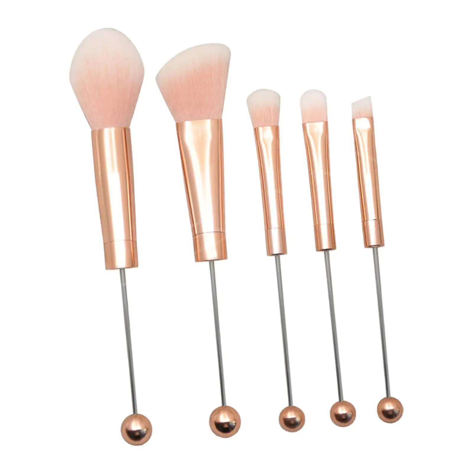 5x Eye Makeup Brush Set with Soft Synthetic Fiber Aluminum Tube Portable Professional for Bestie Adults Women Lady Holiday Gifts