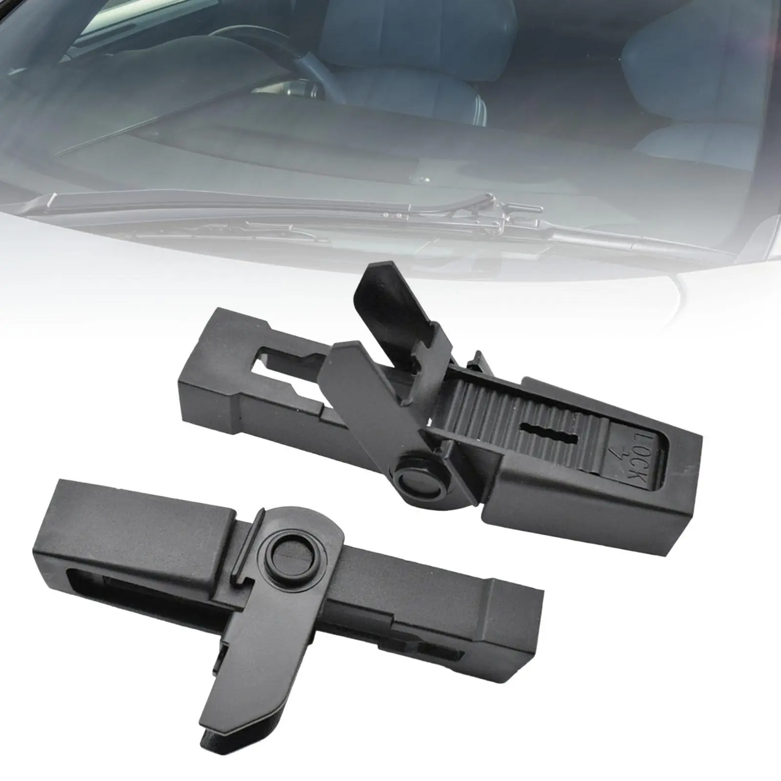 2Pcs Car Front Windshield Wiper Arm Retaining Clip Black for Discovery 2 L322 High Quality Accessory