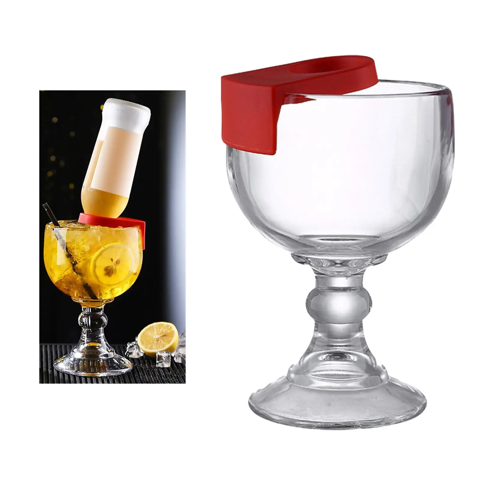 Martini Goblet Clear Drinking Cup Clasp Goblet Transparent Glasses Cup for KTV Club Birthday Celebrations Housewarming Gifts