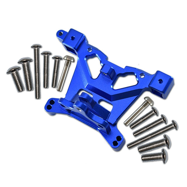 Alu-Verstellbare Heckflügelhalterung Blau Für Traxxas E-Revo VXL 2.0