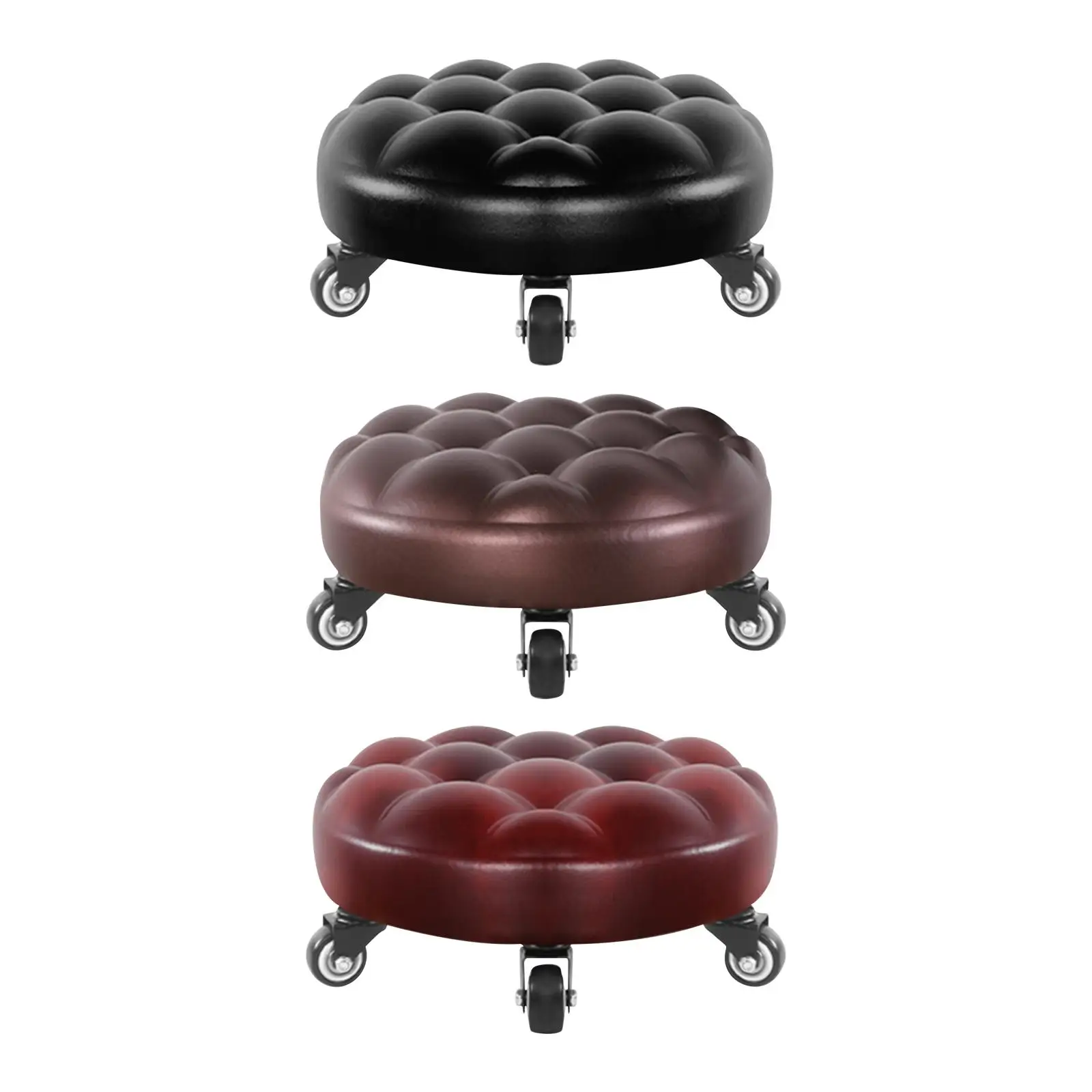 Modern Children Stool with Wheels Row Stool Durable Manicure Pedicure Stool for Indoor