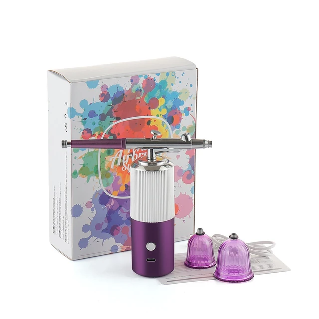 Top 0.4mm Pink Mini Air Compressor Kit Air-brush Paint Spray Gun Airbrush  For Nail Art Tattoo Craft Cake Nano Fog Mist Sprayer - Multi-functional  Beauty Devices - AliExpress