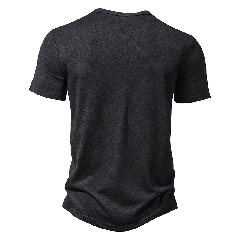 New Korean Henry Collar Summer Men's Solid Color Short Sleeve T-shirt for Men Casual Polo Shirts Men's Sports Tops 31 New Korean Henry Collar Summer Men's Solid Color Short Sleeve T-shirt for Men Casual Polo Shirts Men's Sports Tops
