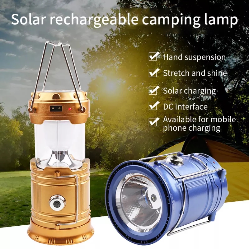 LED, Folding Camp Tent Lamp, USB recarregável