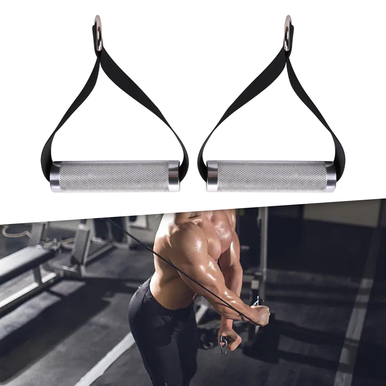 Replacement Exercise Resistance Bands Handles Grips with Metal D Buckle Durable Sports Accessories 5.5inch for Home Gym 