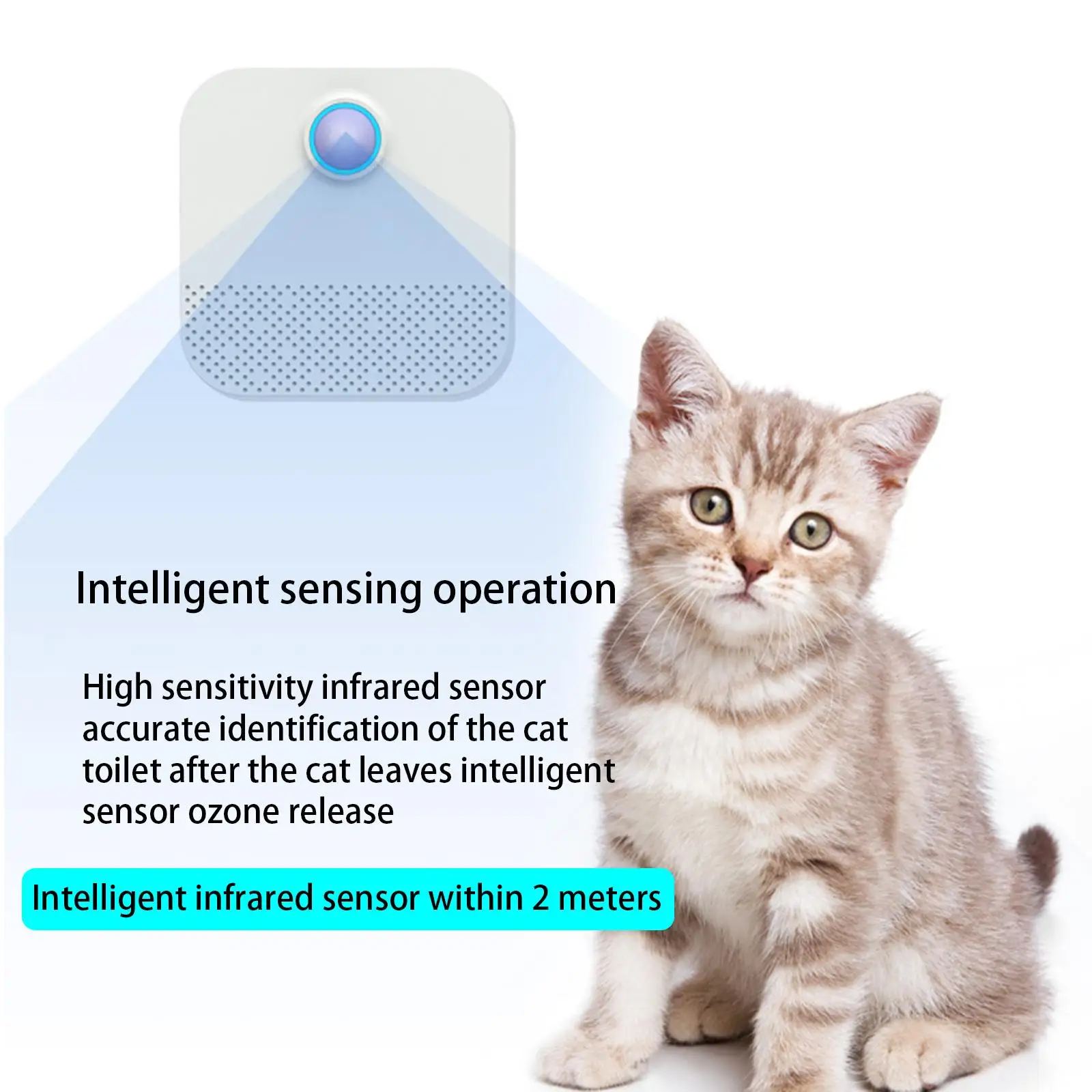 Cat Litter Deodorization with Sensor Unscented for Bathroom Toilet