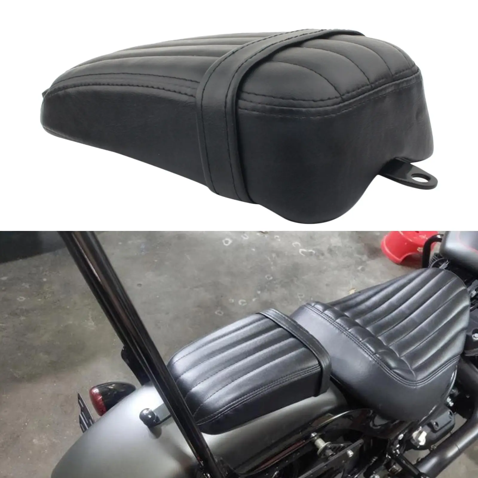 Motorcycle Rear Cushion Passenger Seat Cushion for  Street Bob