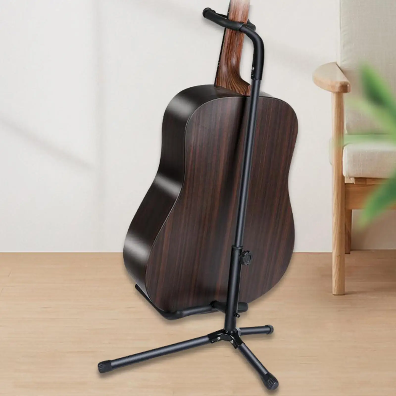 Guitar Stand Floor Non Slip Feet Portable Music Instrument Rack Bass Tripod