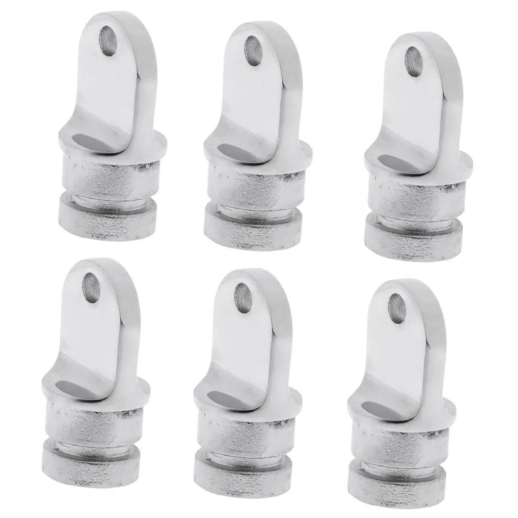 6pcsStainless Steel Marine Bimini Top Fitting Inside Eye End for 7/8