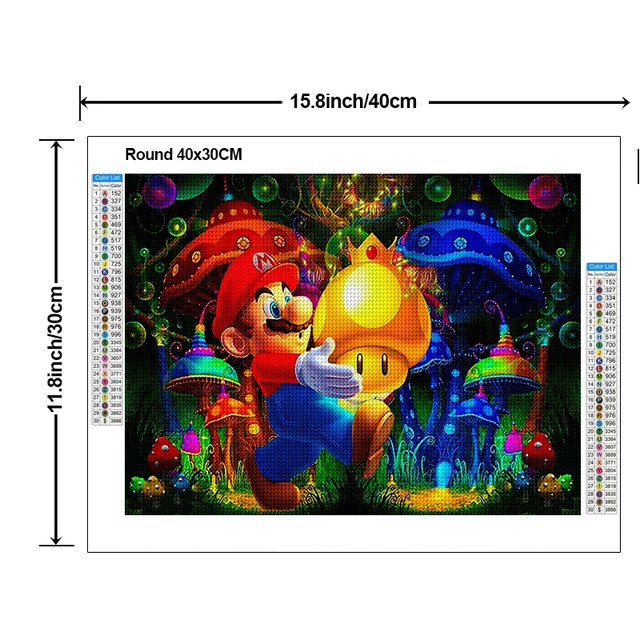 Cartoon Japanese anime diamond painting super Mario mushroom cross stitch  handmade DIY mosaic home decoration - AliExpress