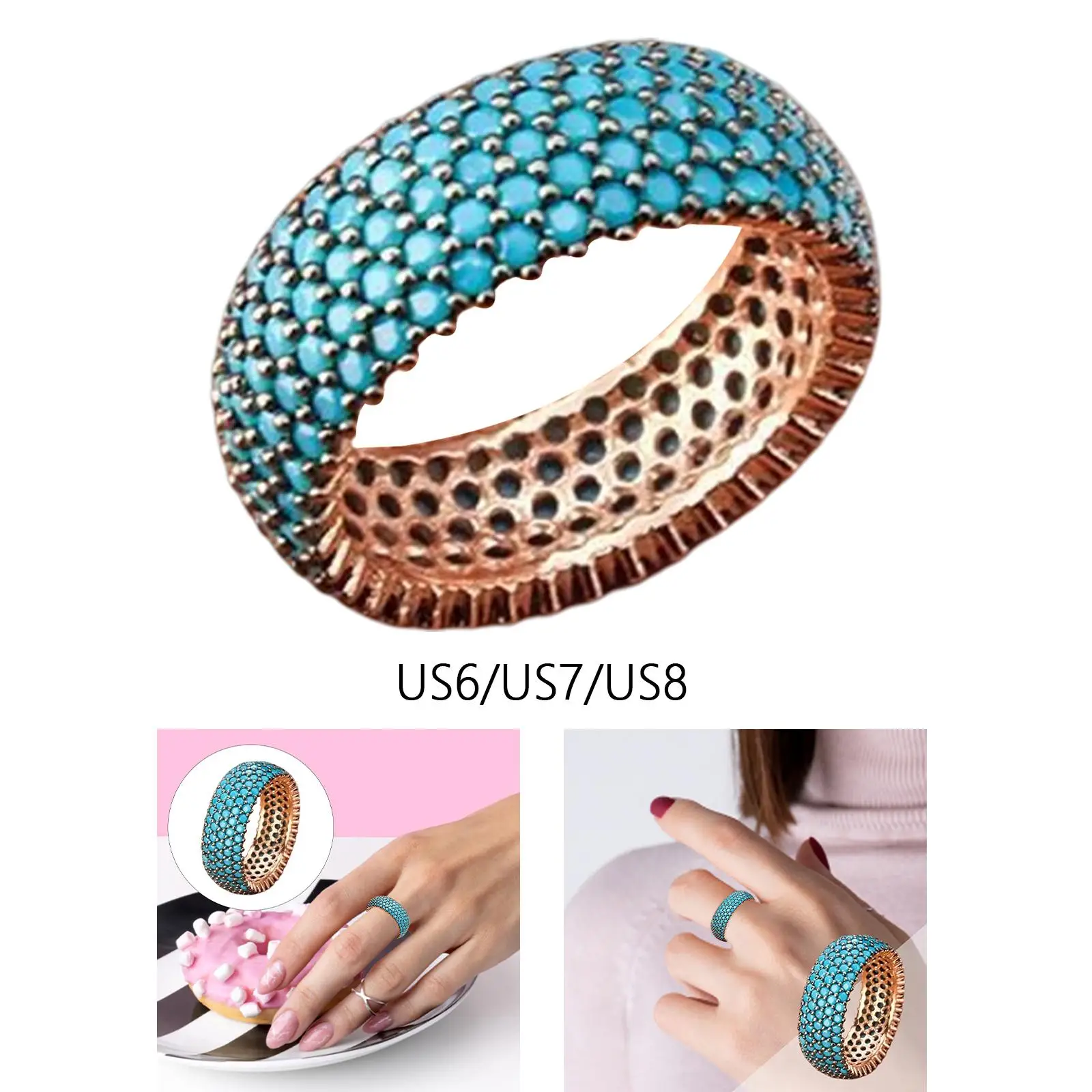 Fashion Ring elegant Classical Simple for Daughter Girlfriend Girls Party Wedding
