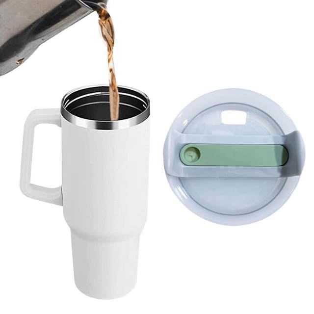 Durable Coffee Cup Lid Straw Hole Spill Proof 20oz Tumbler Cover Sliding  Round Tumbler Lid Household Supplies - AliExpress