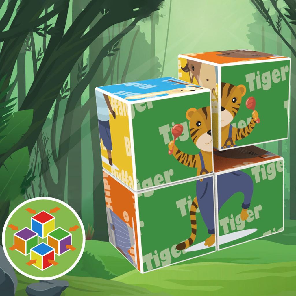 Montessori Building Blocks Toys Magnetic Block Creative Early Learning Educational Sensory Toys Matching Block for Children Kids